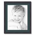 thumbnail image 1 of ArtToFrames 20x24 Matted Picture Frame with 16x20 Single Mat Photo Opening Framed in 1.25 Black Stain on Solid Red Oak and 2 Evergreen Mat (FWM-4083-20x24), 1 of 8