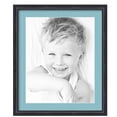 thumbnail image 1 of ArtToFrames 20x24" Matted Picture Frame with 16x20" Single Mat Photo Opening Framed in 1.25" Black Stain on Solid Red Oak and 2" French Blue Mat (FWM-4083-20x24), 1 of 8