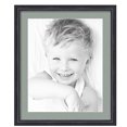 thumbnail image 1 of ArtToFrames 20x24" Matted Picture Frame with 16x20" Single Mat Photo Opening Framed in 1.25" Black Stain on Solid Red Oak and 2" Silverpine Mat (FWM-4083-20x24), 1 of 8