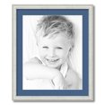 thumbnail image 1 of ArtToFrames 20x24" Matted Picture Frame with 16x20" Single Mat Photo Opening Framed in 1.25" Off White Wash on Ash and 2" Royal Mat (FWM-4098-20x24), 1 of 8