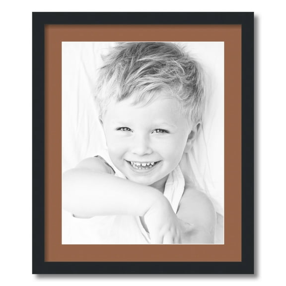 ArtToFrames 20x24 Matted Picture Frame with 16x20 Single Mat Photo Opening Framed in 1.25 Satin Black and 2 Paloma Mat (FWM-3926-20x24)