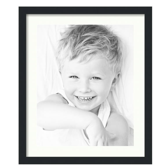 ArtToFrames 20x24" Matted Picture Frame with 16x20" Single Mat Photo Opening Framed in 1.25" Satin Black and 2" Porcelain Mat (FWM-3926-20x24)