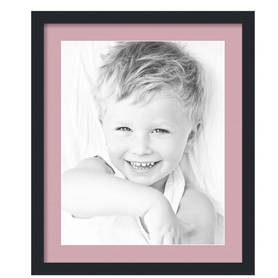 ArtToFrames 20x24" Matted Picture Frame with 16x20" Single Mat Photo Opening Framed in 1.25" Satin Black and 2" Seashell Mat (FWM-3926-20x24)