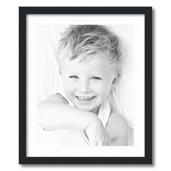 ArtToFrames 20x24" Matted Picture Frame with 16x20" Single Mat Photo Opening Framed in 1.25" Satin Black and 2" Super White Mat (FWM-3926-20x24)