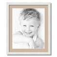 thumbnail image 1 of ArtToFrames 20x24 Matted Picture Frame with 16x20 Single Mat Photo Opening Framed in 1.25 Satin White Frame and 2 Grey Beige Mat (FWM-3966-20x24), 1 of 8
