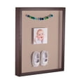 thumbnail image 1 of ArtToFrames 20x28 Inch Shadow Box Picture Frame, with a Verlinga Brown 1 Wide Shadowbox frame and Grey Beige Mat Backing (4656), 1 of 7