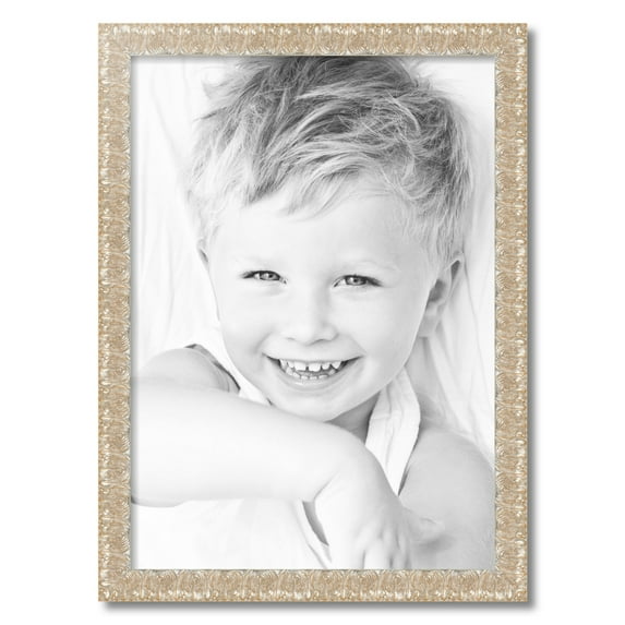 ArtToFrames 20x28 Inch Silver and Black Picture Frame, This Silver Wood Poster Frame is Great for Your Art or Photos, Comes with 060 Plexi Glass (4903)