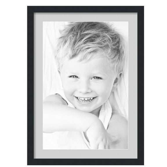 ArtToFrames 20x28" Matted Picture Frame with 16x24" Single Mat Photo Opening Framed in 1.25" Satin Black and 2" Candlewick Mat (FWM-3926-20x28)