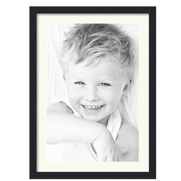 ArtToFrames 20x28" Matted Picture Frame with 16x24" Single Mat Photo Opening Framed in 1.25" Satin Black and 2" Chantilly Mat (FWM-3926-20x28)