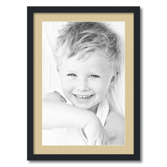 ArtToFrames 20x28 Matted Picture Frame with 16x24 Single Mat Photo Opening Framed in 1.25 Satin Black and 2 Green Whisper Mat (FWM-3926-20x28)