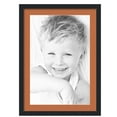 thumbnail image 1 of ArtToFrames 20x28" Matted Picture Frame with 16x24" Single Mat Photo Opening Framed in 1.25" Satin Black and 2" Red Orange Mat (FWM-3926-20x28), 1 of 8