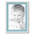 thumbnail image 1 of ArtToFrames 20x28" Matted Picture Frame with 16x24" Single Mat Photo Opening Framed in 1.25" Satin White Frame and 2" French Blue Mat (FWM-3966-20x28), 1 of 8