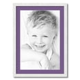 thumbnail image 1 of ArtToFrames 20x28" Matted Picture Frame with 16x24" Single Mat Photo Opening Framed in 1.25" Satin White Frame and 2" Grape Mat (FWM-3966-20x28), 1 of 8