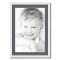 thumbnail image 1 of ArtToFrames 20x28 Matted Picture Frame with 16x24 Single Mat Photo Opening Framed in 1.25 Satin White Frame and 2 Mountain Grey Mat (FWM-3966-20x28), 1 of 8