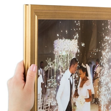 ArtToFrames 20x30 Inch Muted Gold Glow Picture Frame, This Gold MDF Poster Frame is Great for Your Art or Photos, Comes with Styrene (4680)