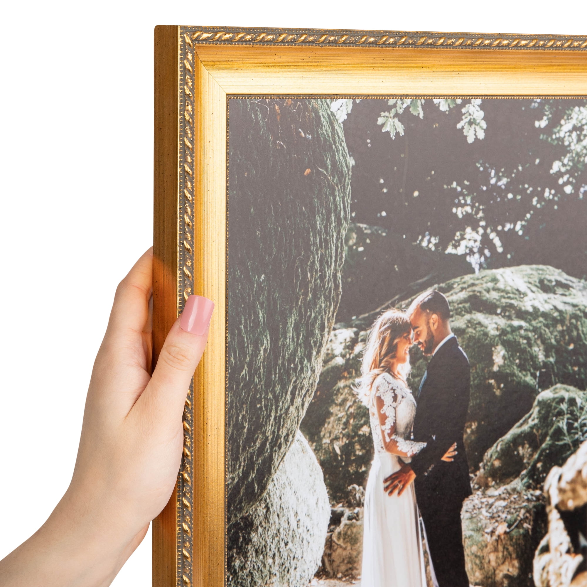 ArtToFrames 30x30 inch Gold Picture Frame, This 1.25 Custom Wood Poster Frame Is Gold Foil on Pine, for Your Art or Photos, 2WOM0066-81375-YGLD