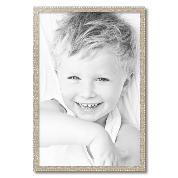 ArtToFrames 20x30 Inch Silver Thin Picture Frame, This Silver Wood Poster Frame is Great for Your Art or Photos, Comes with 060 Plexi Glass (4904)