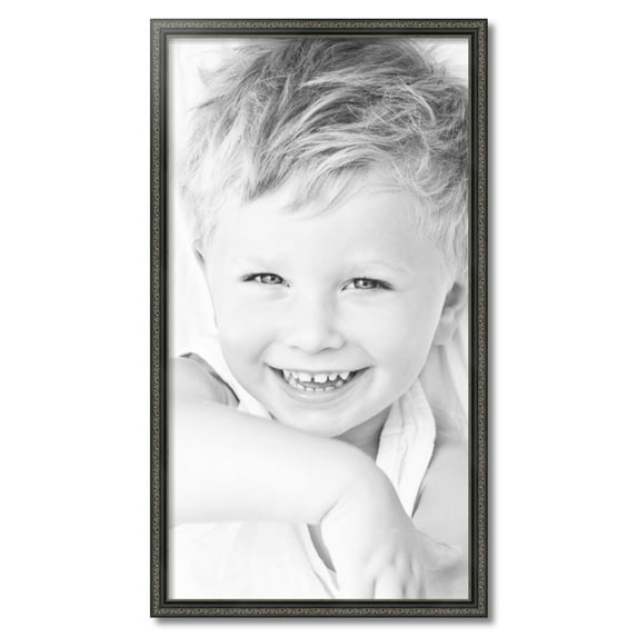 ArtToFrames 20x37 inch Antique Black Picture Frame, Black 20" x 37" Wood Poster Frame (WOM-5106) 1234