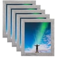 thumbnail image 1 of ArtToFrames 21" x 21" Winter White Barnwood 1.5 Inch Picture Frame, 21x21 inch Brown MDF Poster Frame (WOM-4661), 5 Pack, 1 of 7