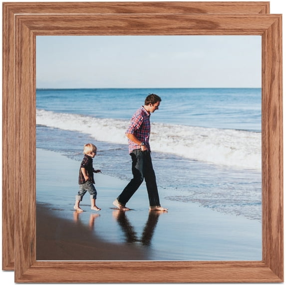 ArtToFrames 21" x 23" Honey Picture Frame, 21x23 inch Brown MDF Poster Frame (WOM-4085), 2 Pack