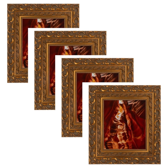 ArtToFrames 21" x 25" traditional gold Picture Frame, 21x25 inch Multi Wood Poster Frame (WOM-5164), 4 Pack