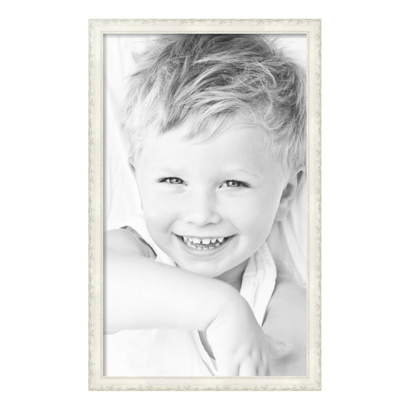 ArtToFrames 21" x 35" Classic White Picture Frame, 21x35 inch White Wood Poster Frame (WOM-5004), Pack