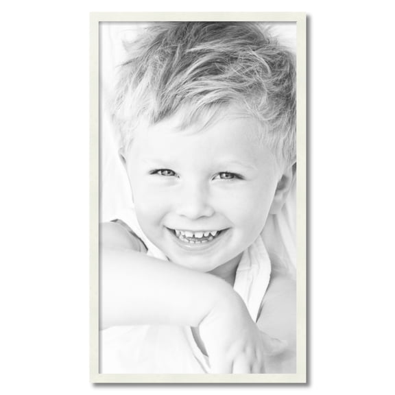 ArtToFrames 21" x 37" White Picture Frame, 21x37 inch White Wood Poster Frame (WOM-5138)