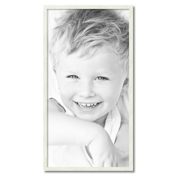 ArtToFrames 21" x 40" White Picture Frame, 21x40 inch White Wood Poster Frame (WOM-5140)