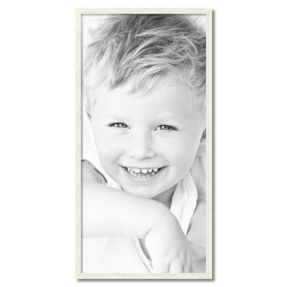 ArtToFrames 21" x 43" White Picture Frame, 21x43 inch White Wood Poster Frame (WOM-5140)