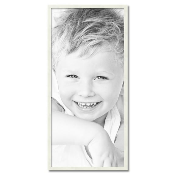 ArtToFrames 21" x 45" White Picture Frame, 21x45 inch White Wood Poster Frame (WOM-5140)