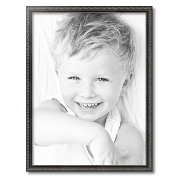 ArtToFrames 21x28 inch Antique Black Picture Frame, Black 21" x 28" Wood Poster Frame (WOM-5106) 1234