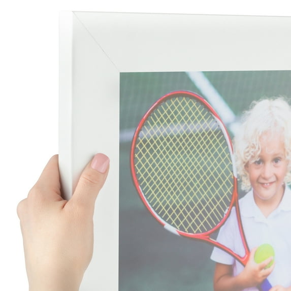 ArtToFrames 21x29 Inch White Picture Frame, This White MDF Poster Frame is Great for Your Art or Photos, Comes with 060 Plexi Glass (2WOM-4023)