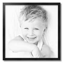 ArtToFrames 22" x 22" Black Picture Frame, 22x22 inch Black Wood Poster Frame (WOM-5141)