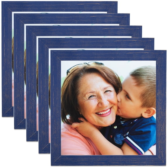 ArtToFrames 22" x 27" Navy Blue Picture Frame, 22x27 inch Blue Wood Poster Frame (WOM-4603), 5 Pack