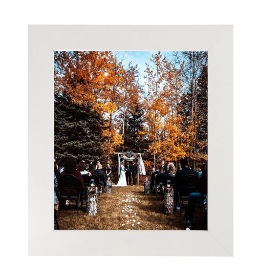 ArtToFrames 22" x 28" White Picture Frame, 22x28 inch White Wood Poster Frame (WOM-4114), 1 Pack
