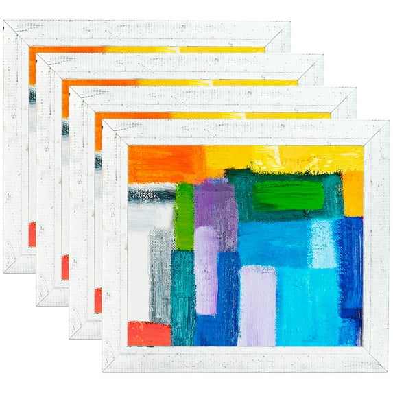ArtToFrames 22" x 28" White Picture Frame, 22x28 inch White Wood Poster Frame (WOM-4598), 4 Pack