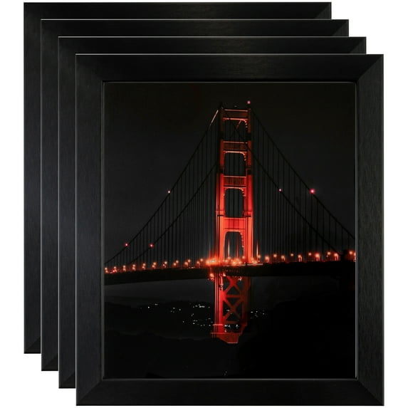 ArtToFrames 22" x 31" Black Steel Picture Frame, 22x31 inch Black MDF Poster Frame (WOM-4639), 4 Pack