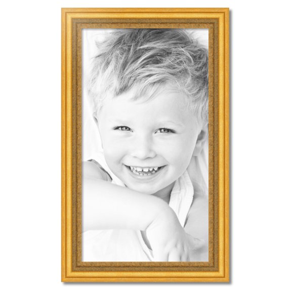 ArtToFrames 22" x 40" Traditional (real) Gold Leaf Picture Frame, 22x40 inch Gold Wood Poster Frame (WOM-4528)