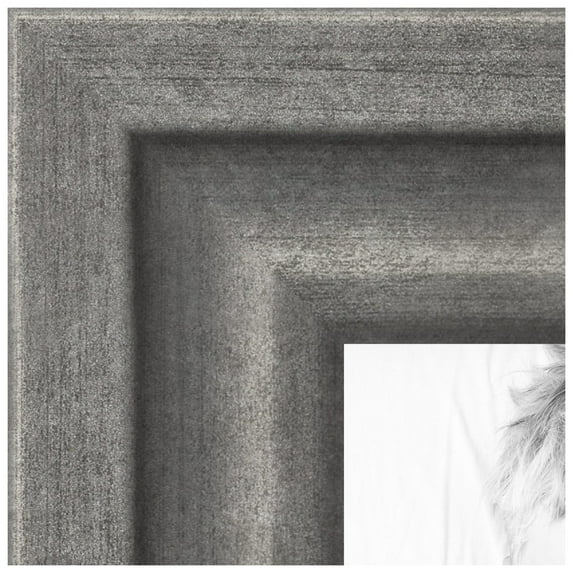 ArtToFrames 22x23 inch Muted Cold Silver Picture Frame, Silver MDF Poster Frame (4682)