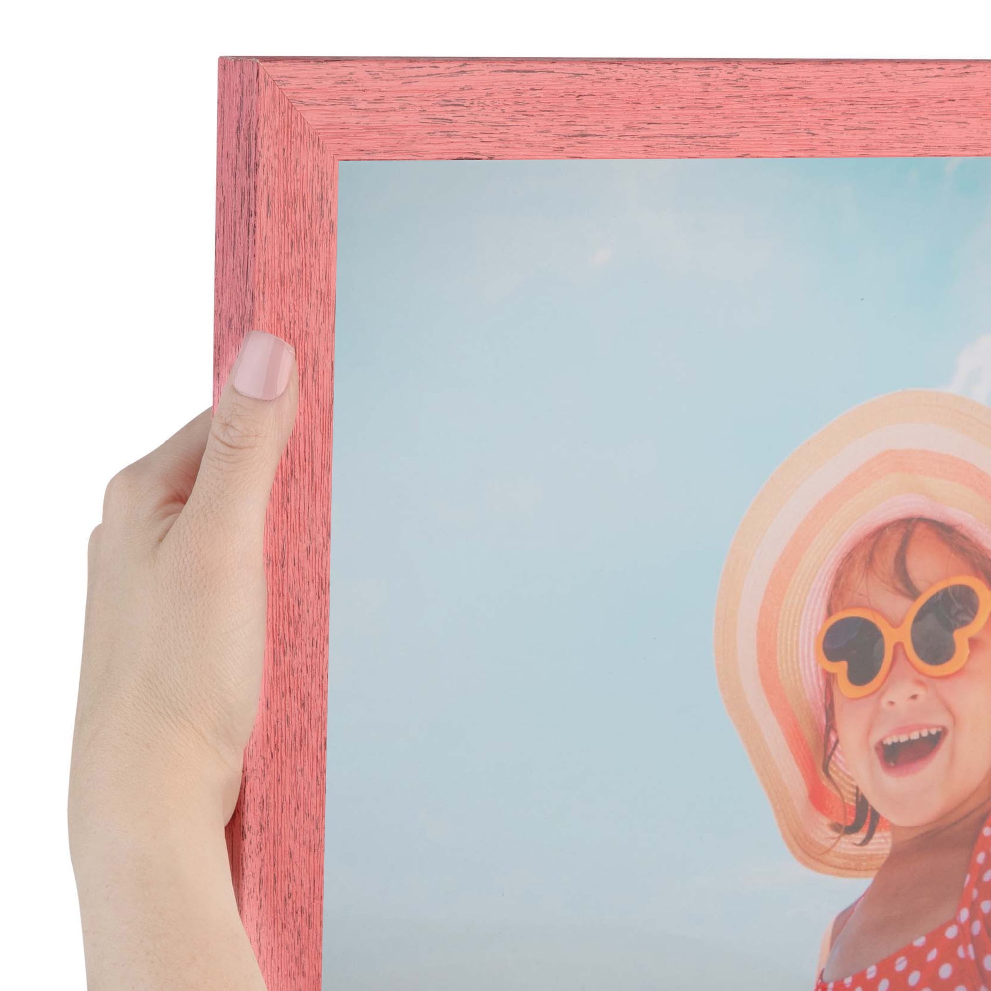 アートポスター　OAK　Art Frame　Pink × Overlap ArtToFrames 22x24 inch Distressed Pink Picture Frame, Pink