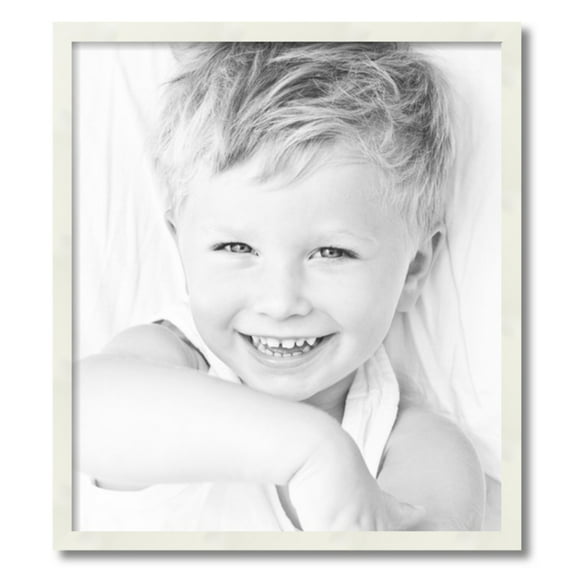 ArtToFrames 22x25" White Picture Frame, White Wood Poster Frame, with Regular Acrylic and 2 (FBPL-5140)