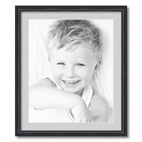 ArtToFrames 22x26 Matted Picture Frame with 18x22 Single Mat Photo Opening Framed in 1.25 Black Stain on Solid Red Oak and 2 Candlewick Mat (FWM-4083-22x26)