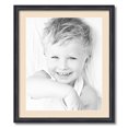 thumbnail image 1 of ArtToFrames 22x26 Matted Picture Frame with 18x22 Single Mat Photo Opening Framed in 1.25 Black Stain on Solid Red Oak and 2 French Creme Mat (FWM-4083-22x26), 1 of 8