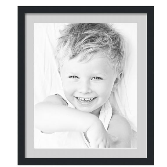 ArtToFrames 22x26" Matted Picture Frame with 18x22" Single Mat Photo Opening Framed in 1.25" Satin Black and 2" Candlewick Mat (FWM-3926-22x26)