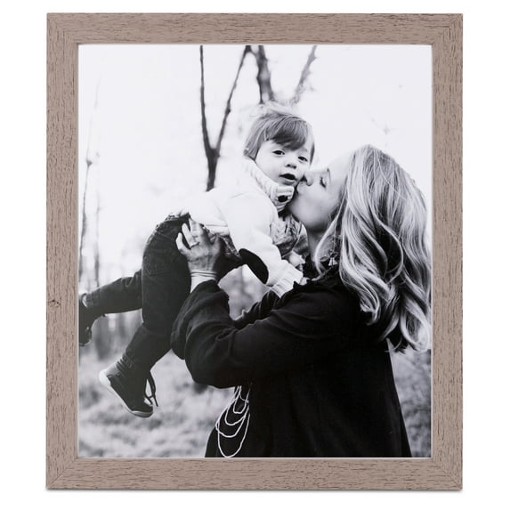 ArtToFrames 22x28 Inch Gray Picture Frame, This Gray Wood Poster Frame is Great for Your Art or Photos, Comes with 060 Plexi Glass (4433)