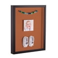 thumbnail image 1 of ArtToFrames 22x28 Inch Shadow Box Picture Frame, with a Satin Black Tall 1 Wide Shadowbox frame and Red Orange Mat Backing (4654), 1 of 1