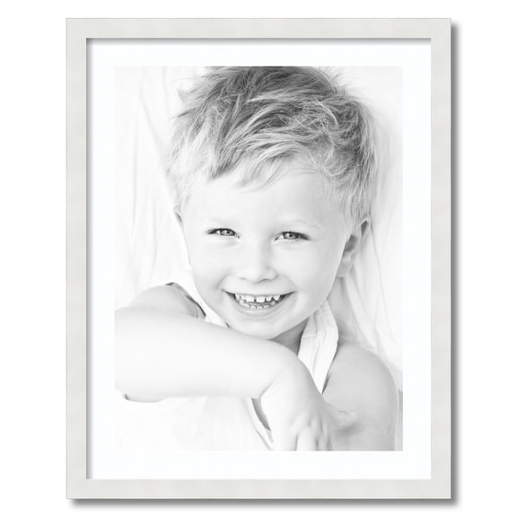 ArtToFrames 22x28" Matted Picture Frame with 18x24" Single Mat Photo Opening Framed in 1.25" Satin White Frame and 2" Super White Mat (FWM-3966-22x28)