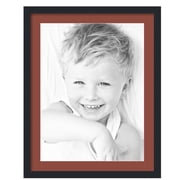 ArtToFrames 22x28 Matted Picture Frame with 18x24 Single Mat Photo Opening Framed in 1.25 Satin Black and 2 Cognac Mat FWM-3926-22x28