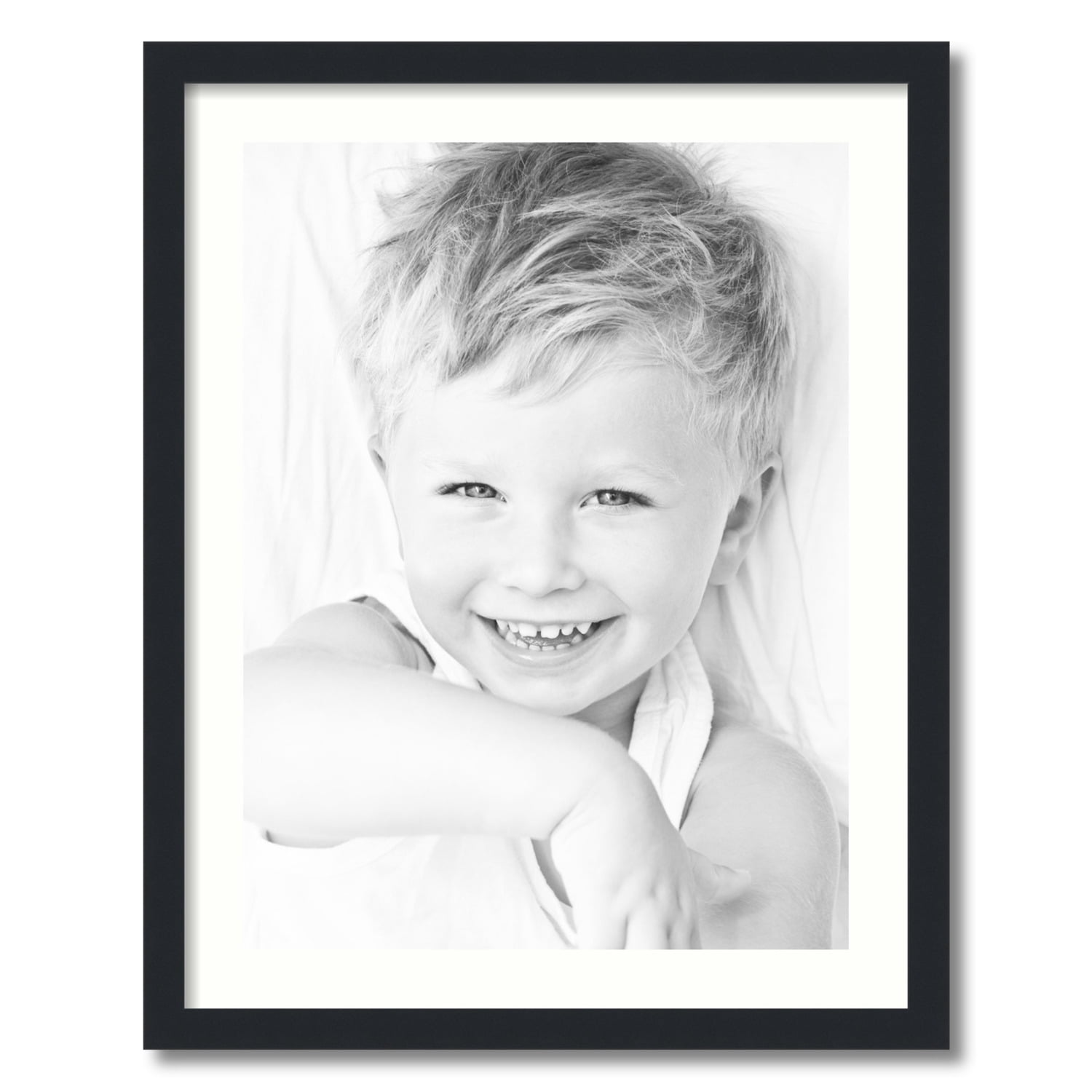 ArtToFrames 22x28 Matted Picture Frame with 18x24 Single Mat Photo Opening Framed in 1.25 Satin Black and 2 Light Cream Mat (FWM-3926-22x28)
