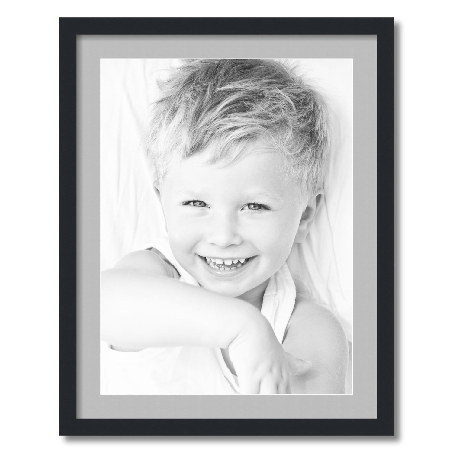 22x28 Smooth Black / Black Custom Mat for Picture Frame with 18x24 opening  size (Mat Only, Frame NOT Included)